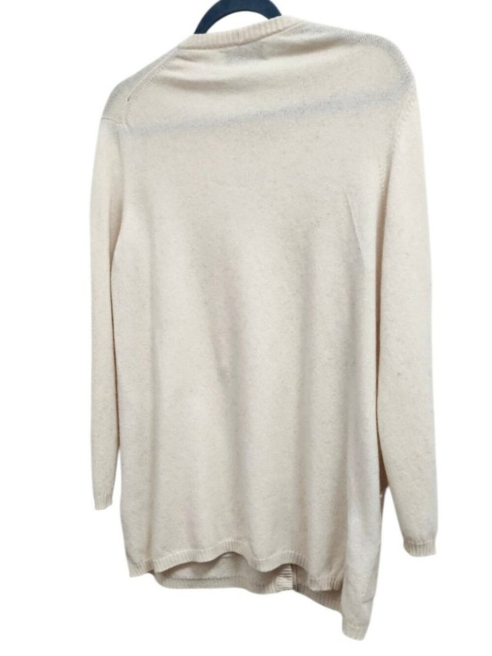 Vintage Ballantyne Scotland 100% Pure Cashmere Cream Long Cardigan Sweater M - Picture 8 of 12